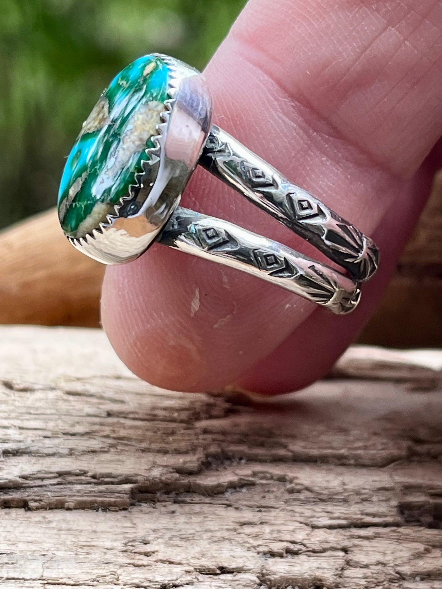 “Color blast” Sonoran Gold turquoise ring-size 8.75-9