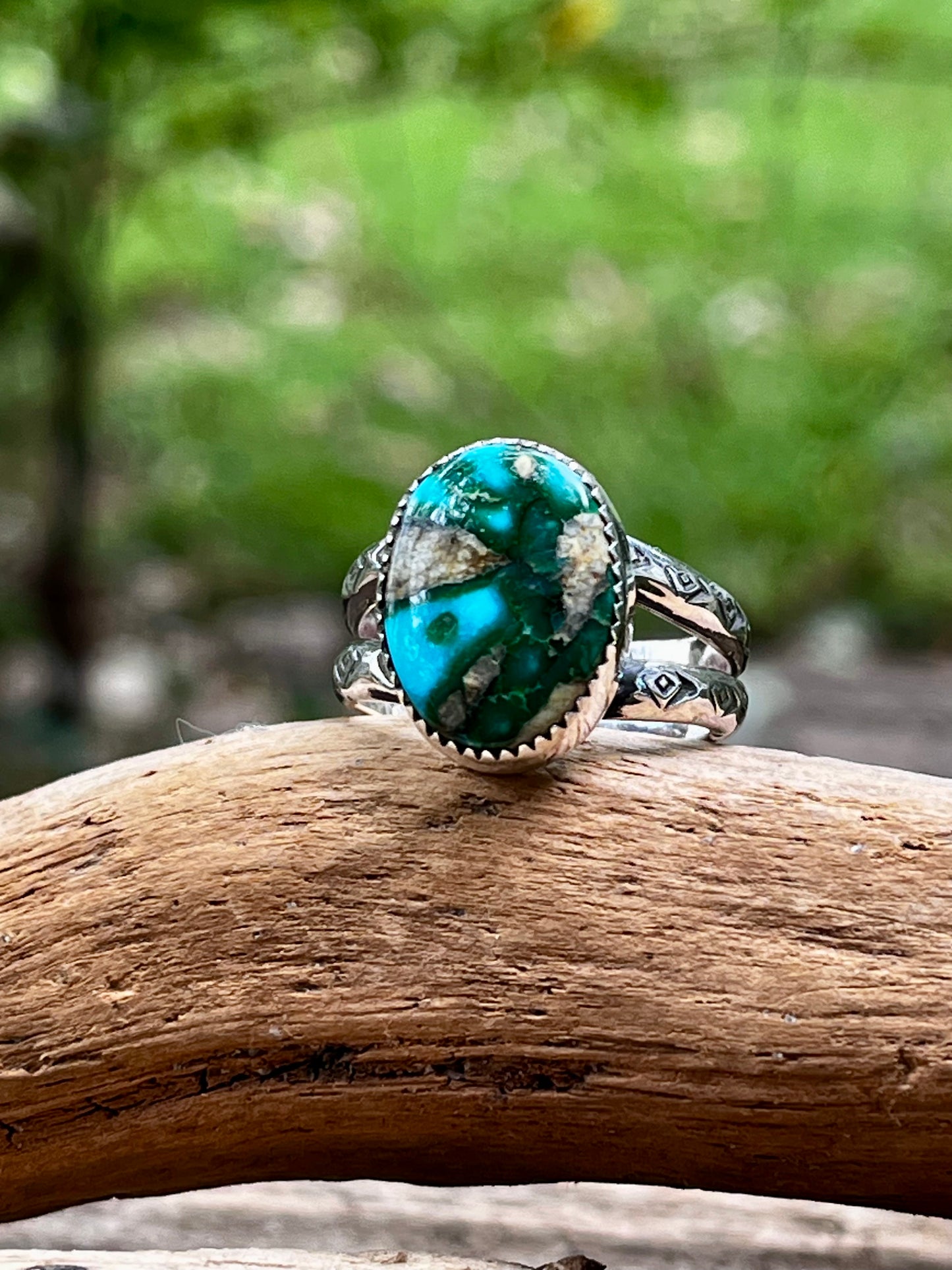 “Color blast” Sonoran Gold turquoise ring-size 8.75-9