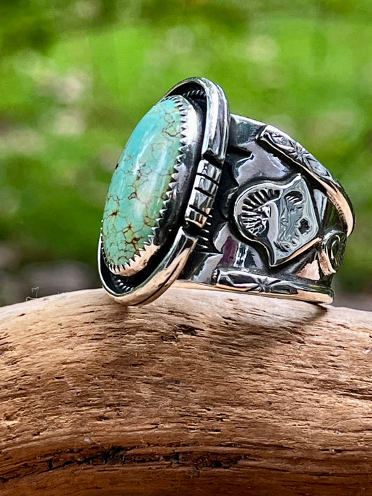 “The Natural” Natural Blackjack turquoise ring-size 10