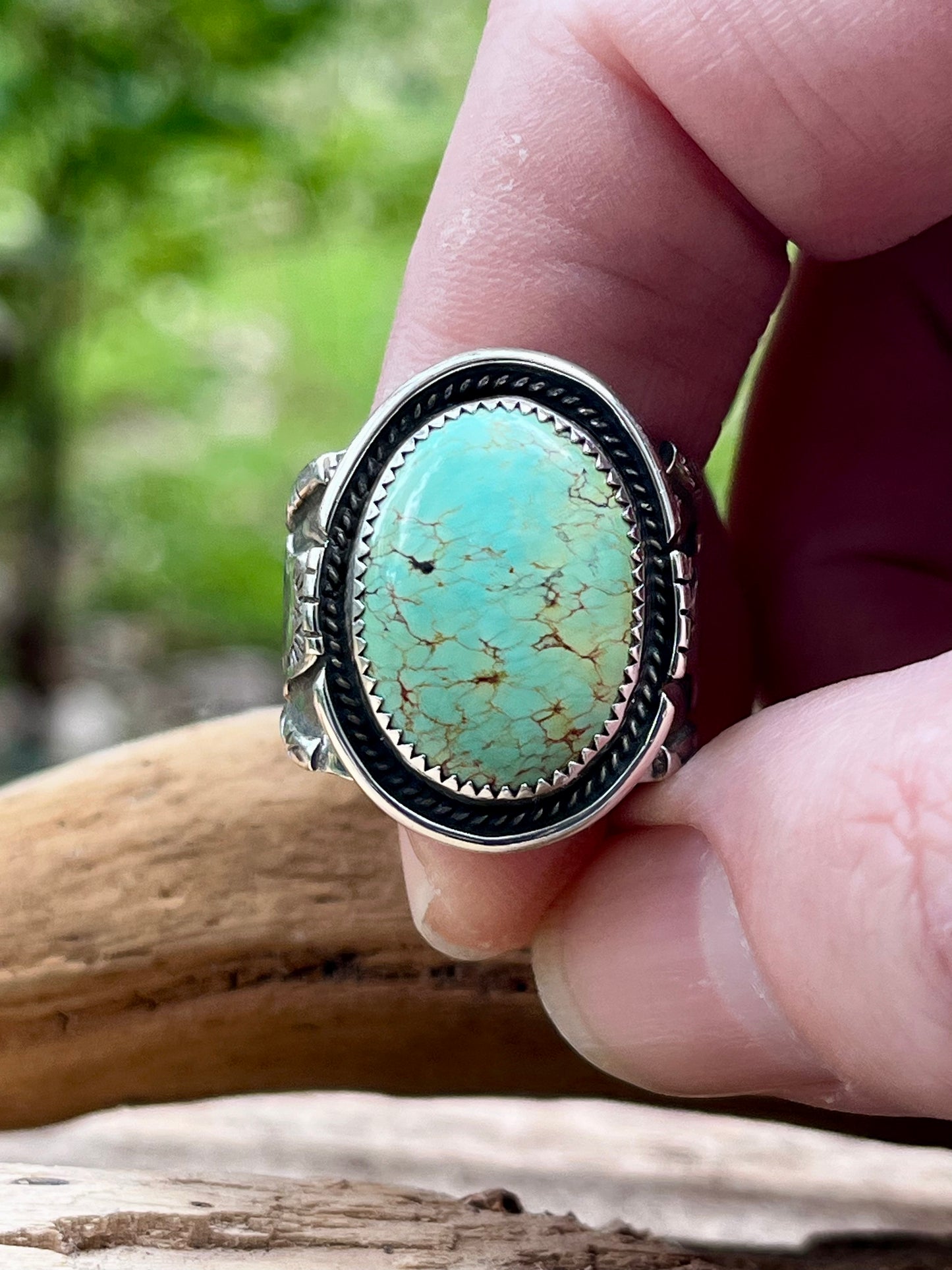 “The Natural” Natural Blackjack turquoise ring-size 10