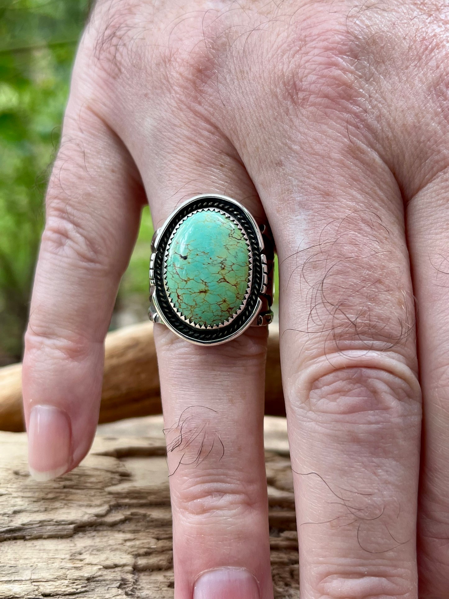 “The Natural” Natural Blackjack turquoise ring-size 10