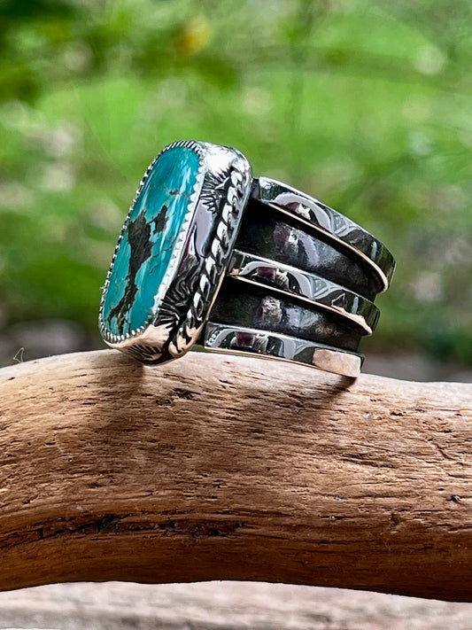 “The Bird” Tyrone Turquoise ring-size 10.5