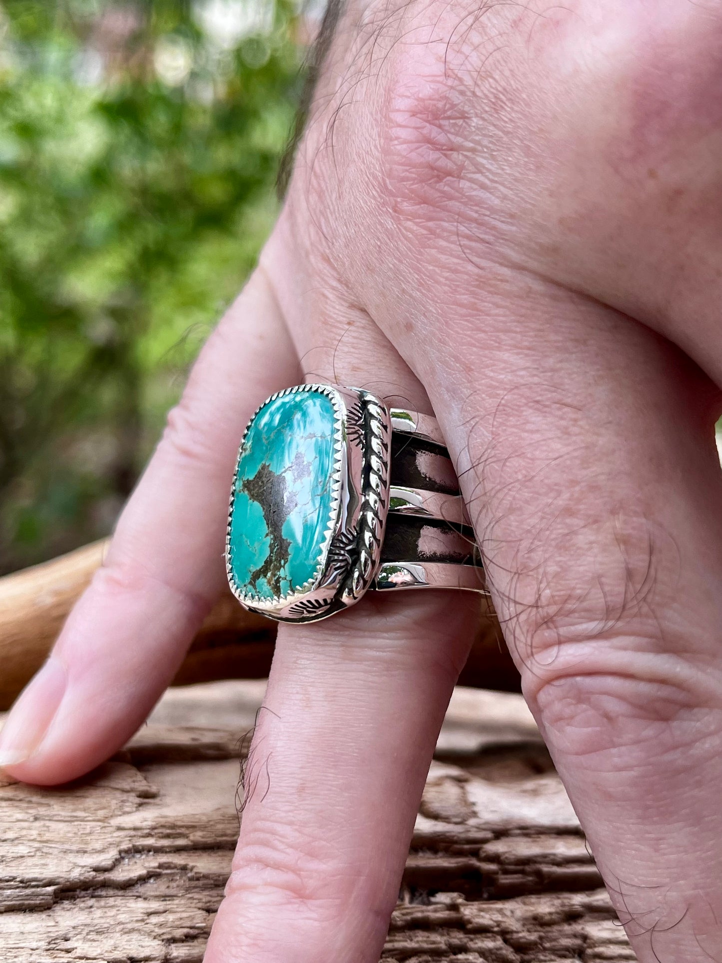 “The Bird” Tyrone Turquoise ring-size 10.5
