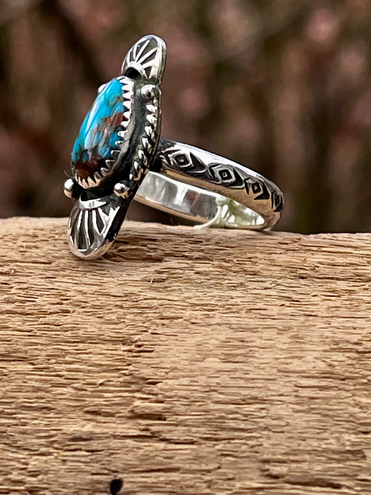 Natural High grade Darling Darlene turquoise ring Sz-6