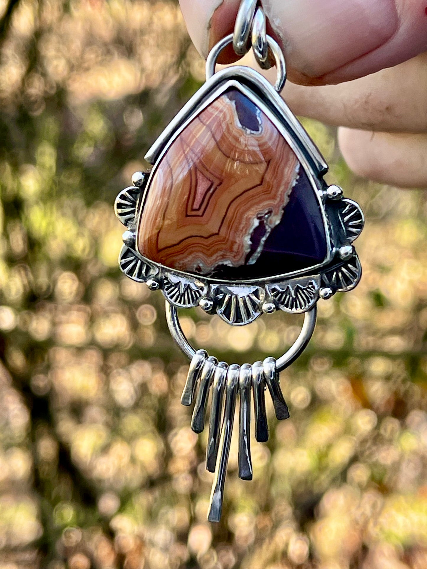 Handcrafted Dryhead Agate Pendant