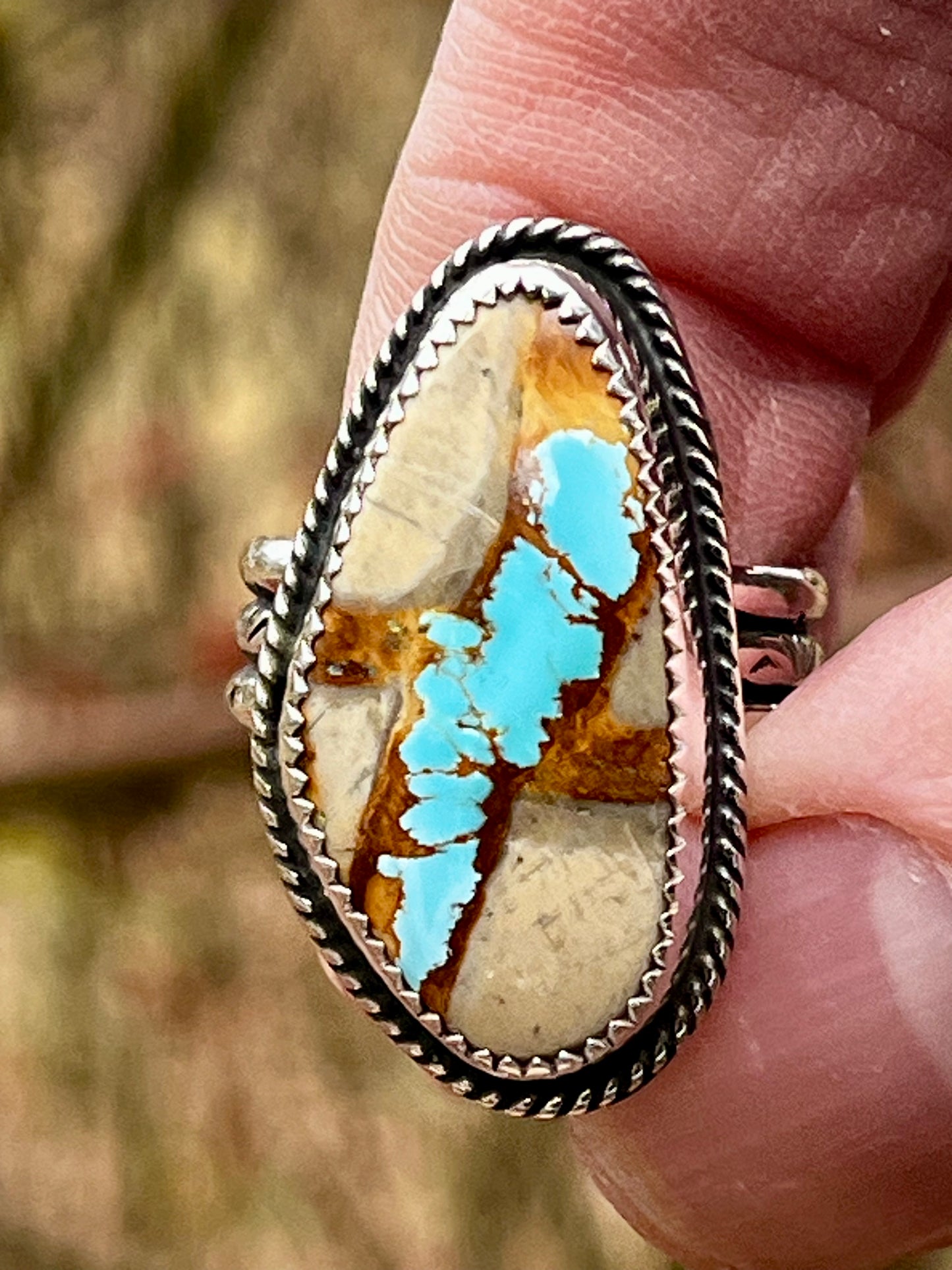 Royston Ribbon Turquoise Ring-size 7.5