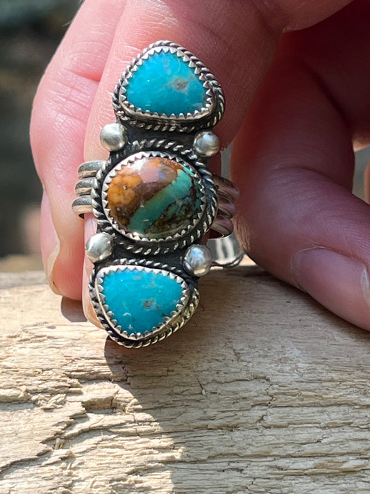Royston Turquoise “big 3” ring-size 7