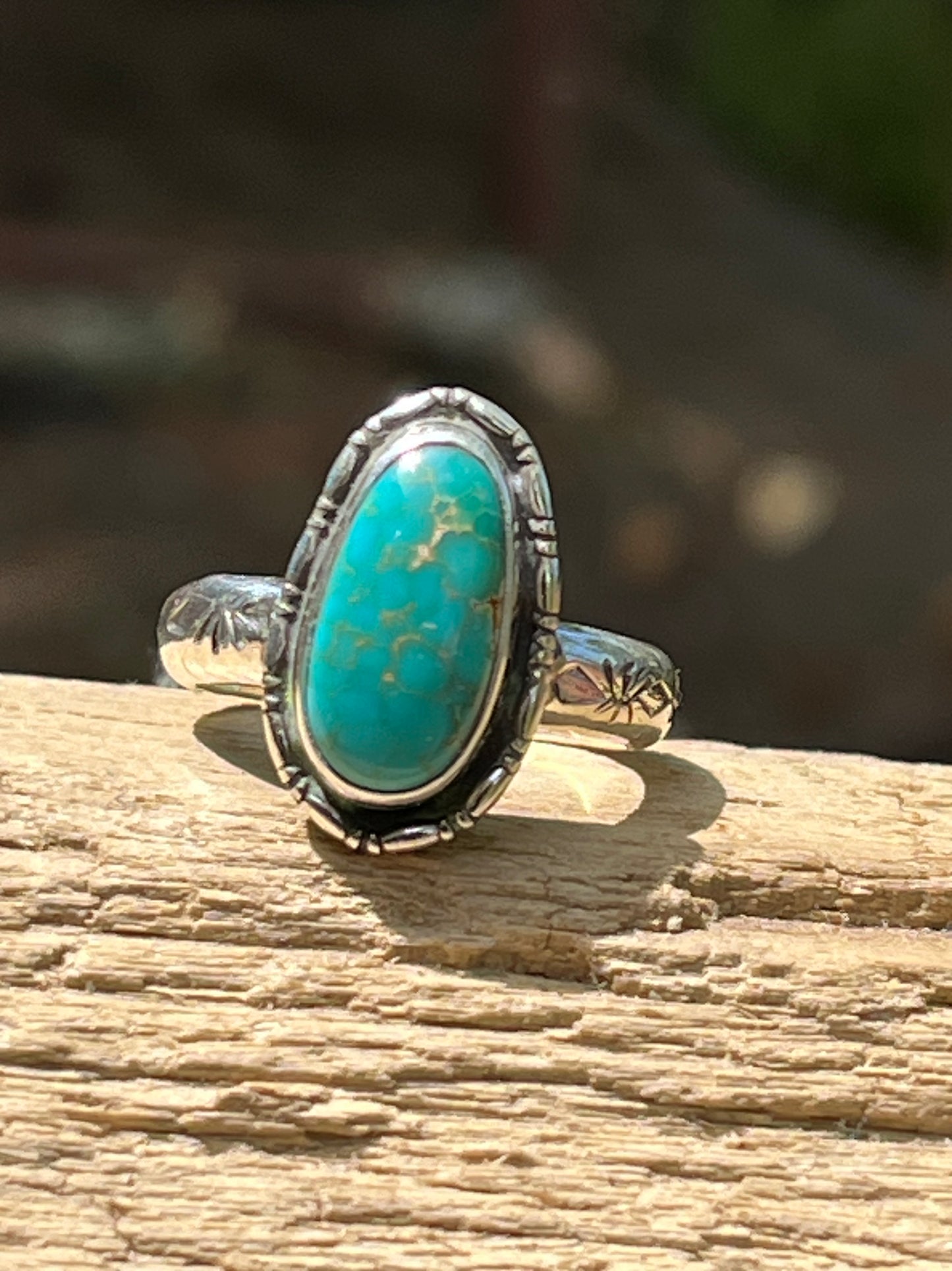 High grade Royston Turquoise ring-size 7