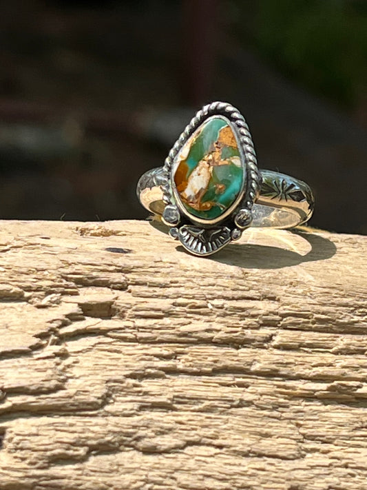 High grade royston turquoise ring-size 7.5