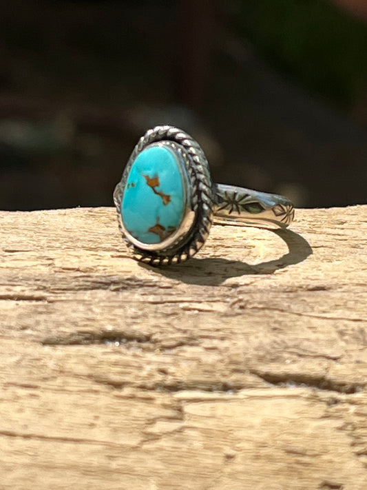 High grade Royston blue turquoise ring-size 7