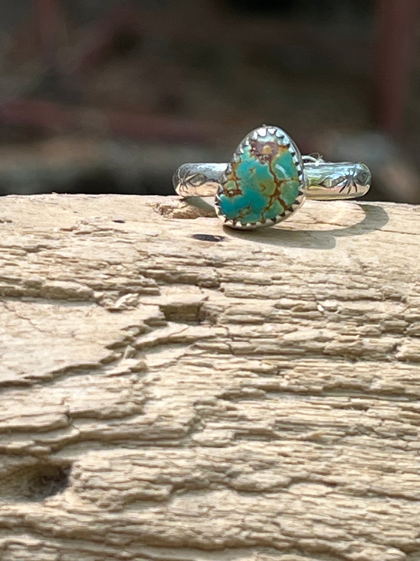 High grade rattlesnake turquoise ring-size 6
