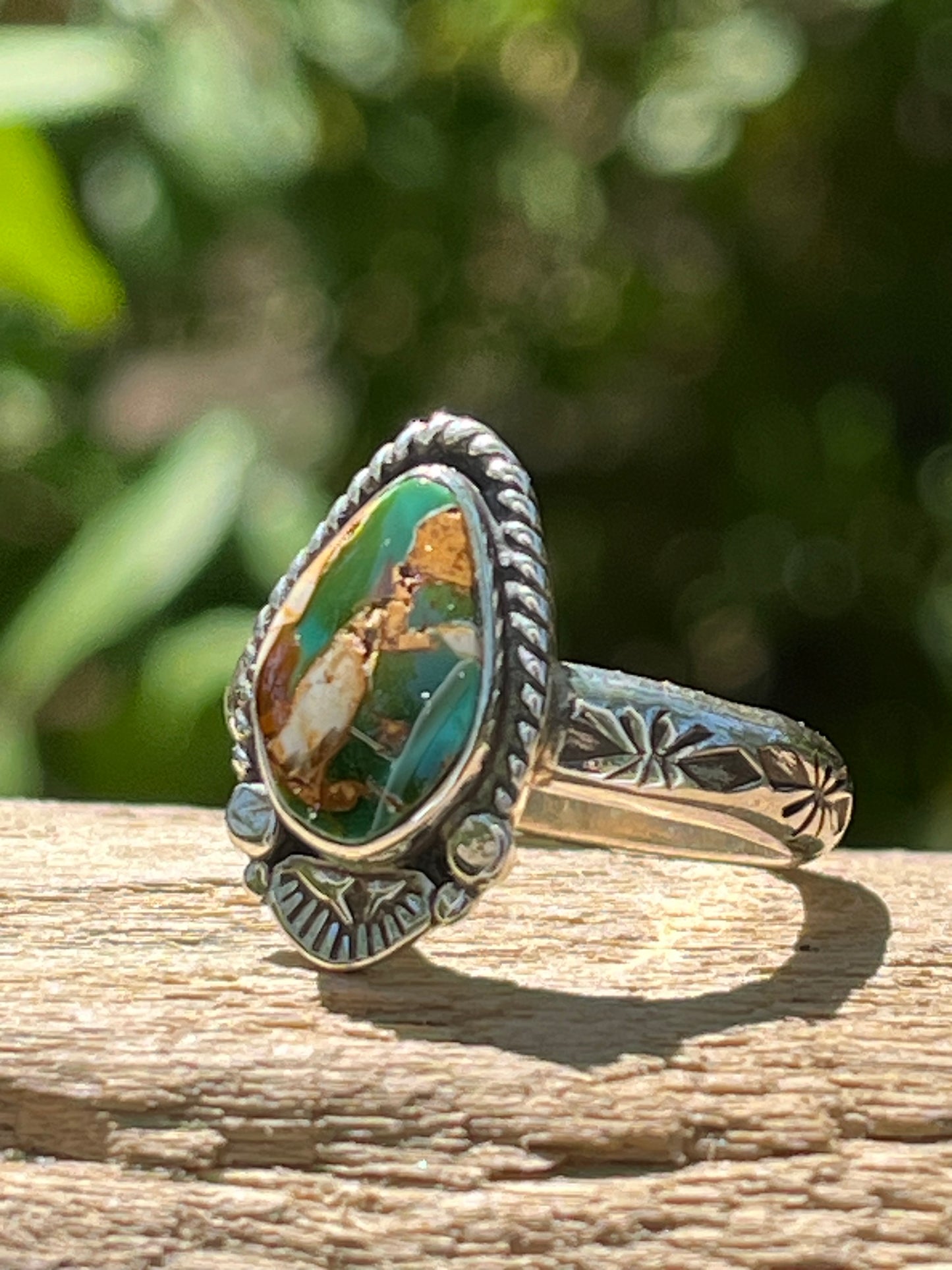 High grade royston turquoise ring-size 7.5