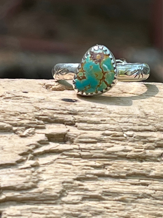 High grade rattlesnake turquoise ring-size 6