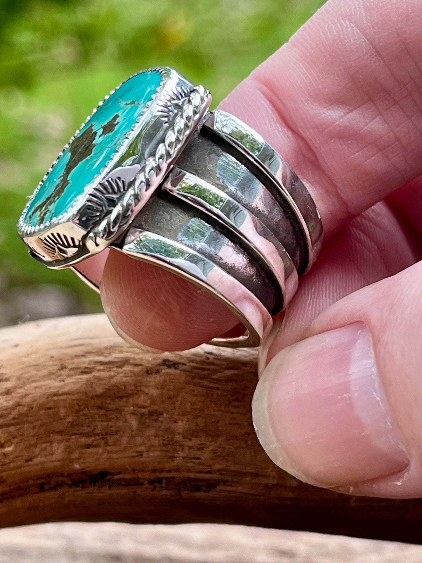 “The Bird” Tyrone Turquoise ring-size 10.5