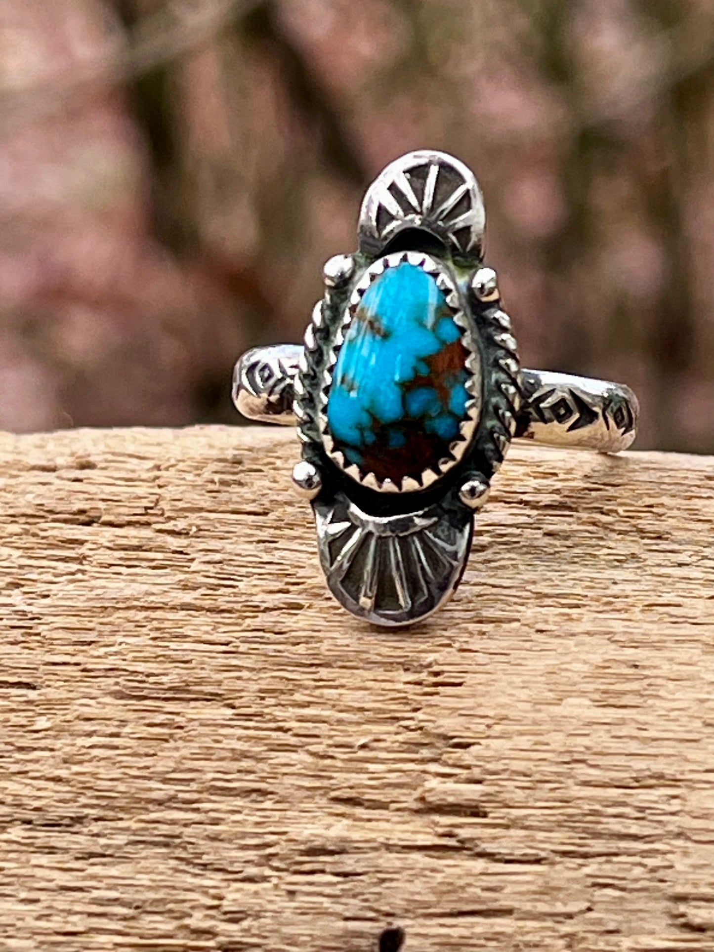 Natural High grade Darling Darlene turquoise ring Sz-6