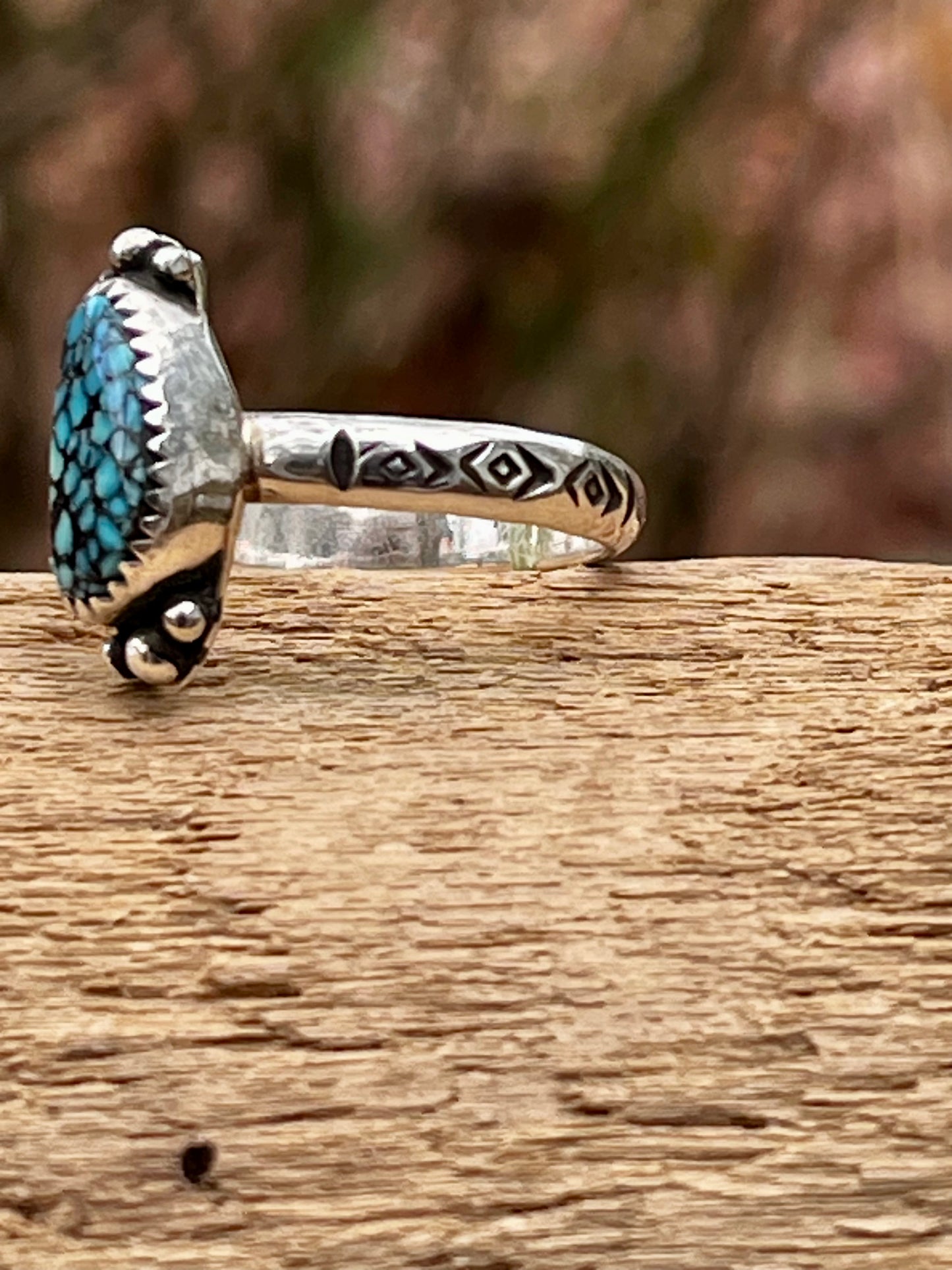 Natural High grade turquoise mountain ring Sz-6.5