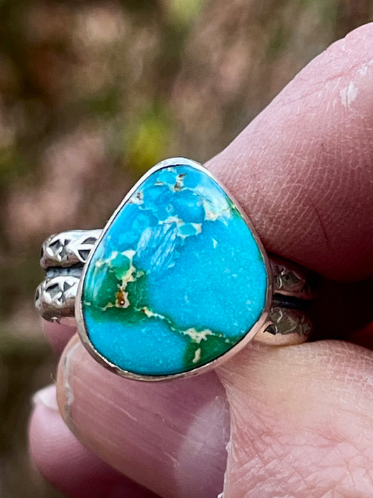 Sonoran Gold Turquoise ring Sz-7.75-8