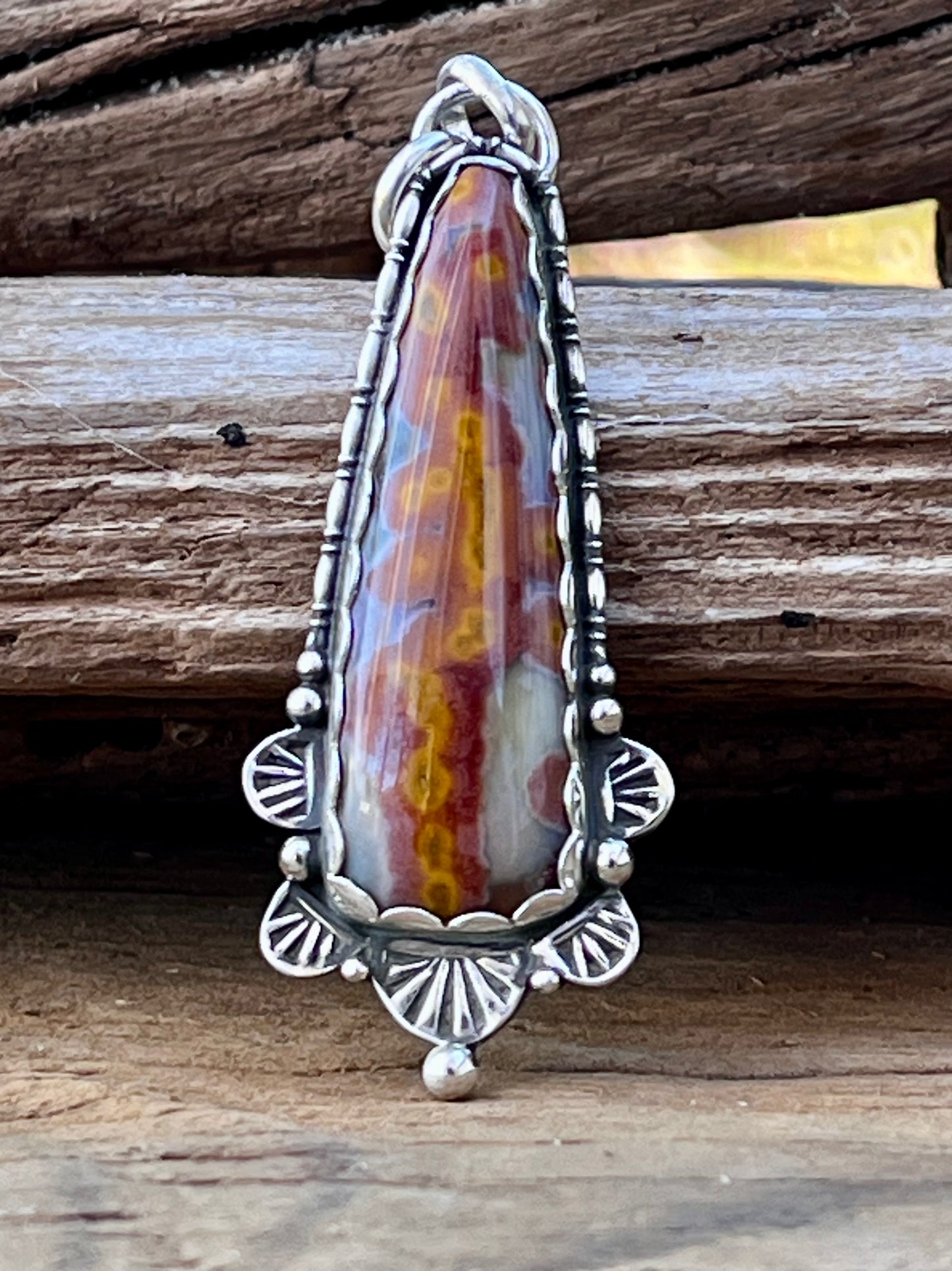 Handcrafted Natural Ocean Jasper Pendant
