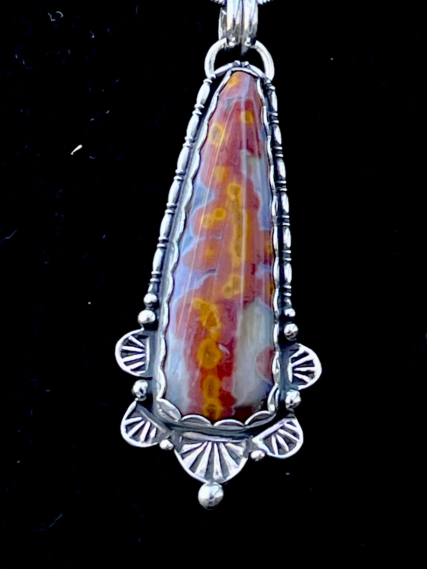 Handcrafted Natural Ocean Jasper Pendant