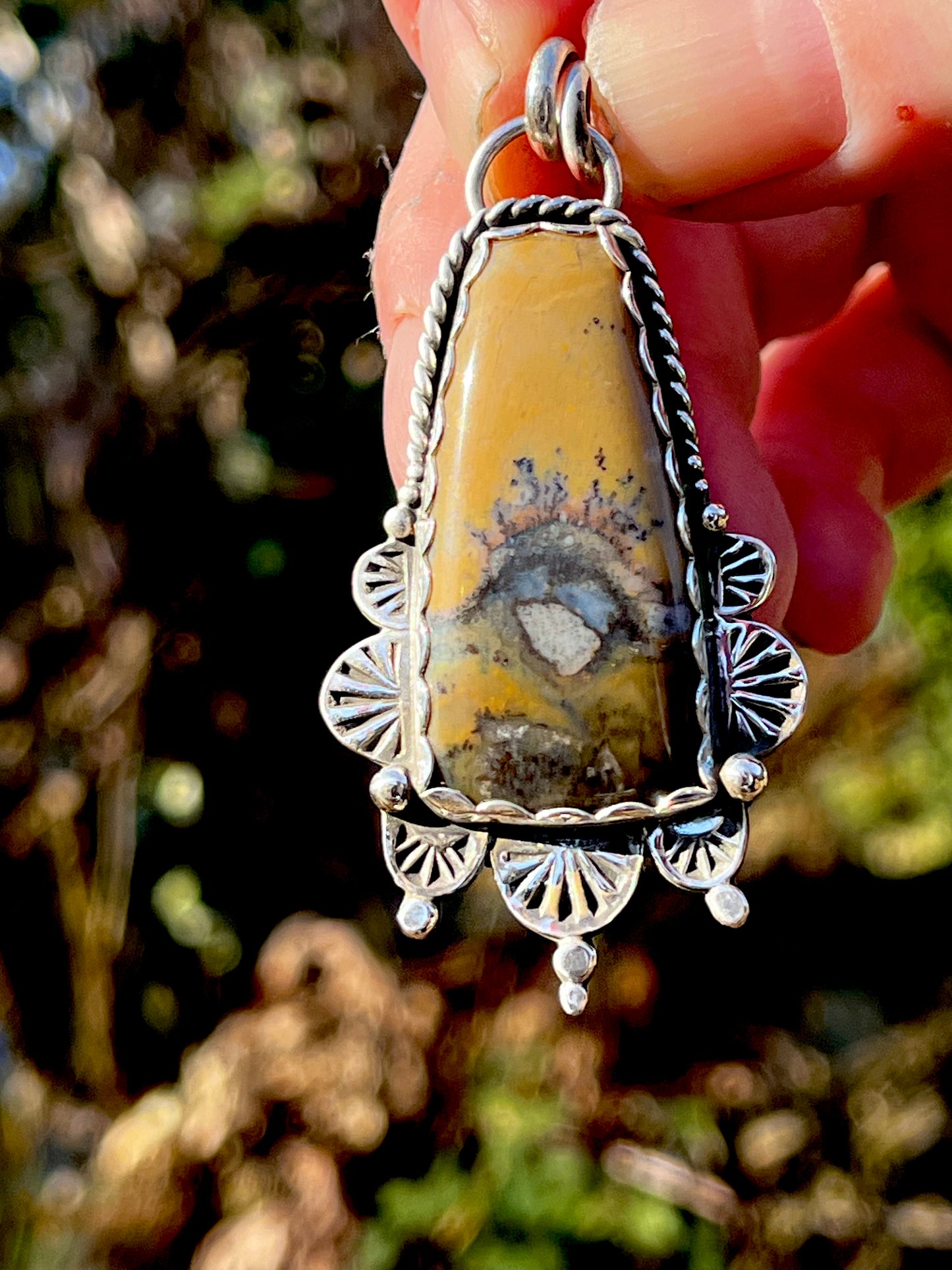 Handcrafted Amethyst Sage Dendritic Agate
