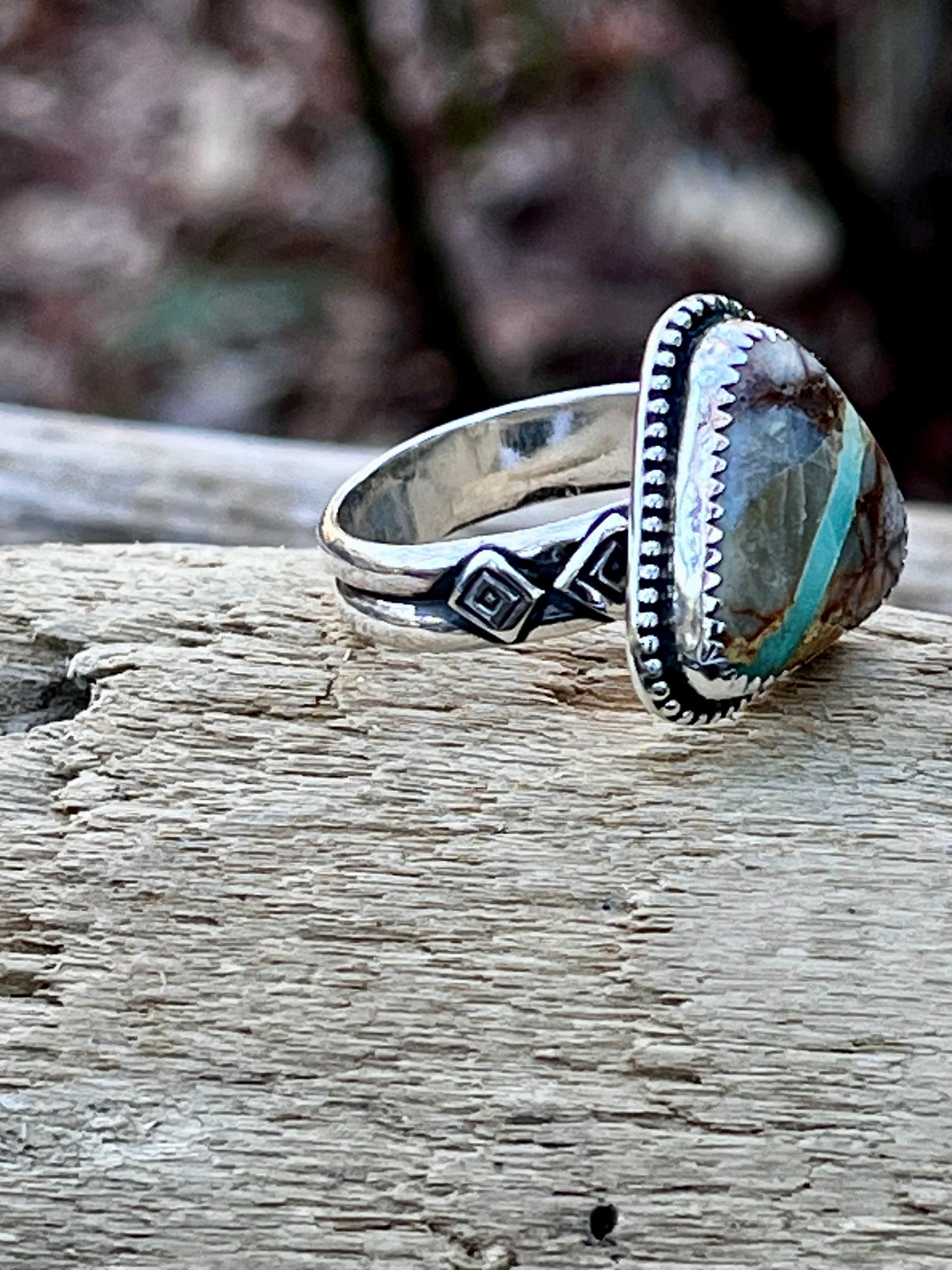 Pilot Mountain Turquoise ring Sz-9