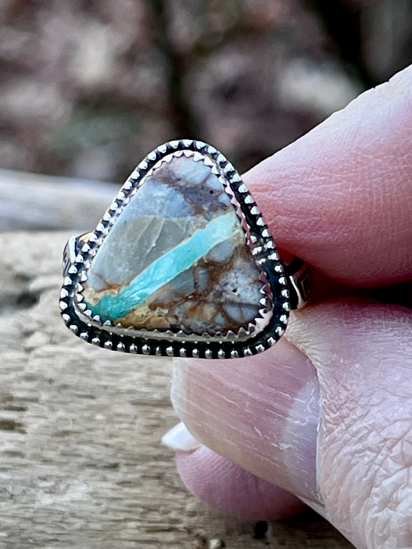 Pilot Mountain Turquoise ring Sz-9