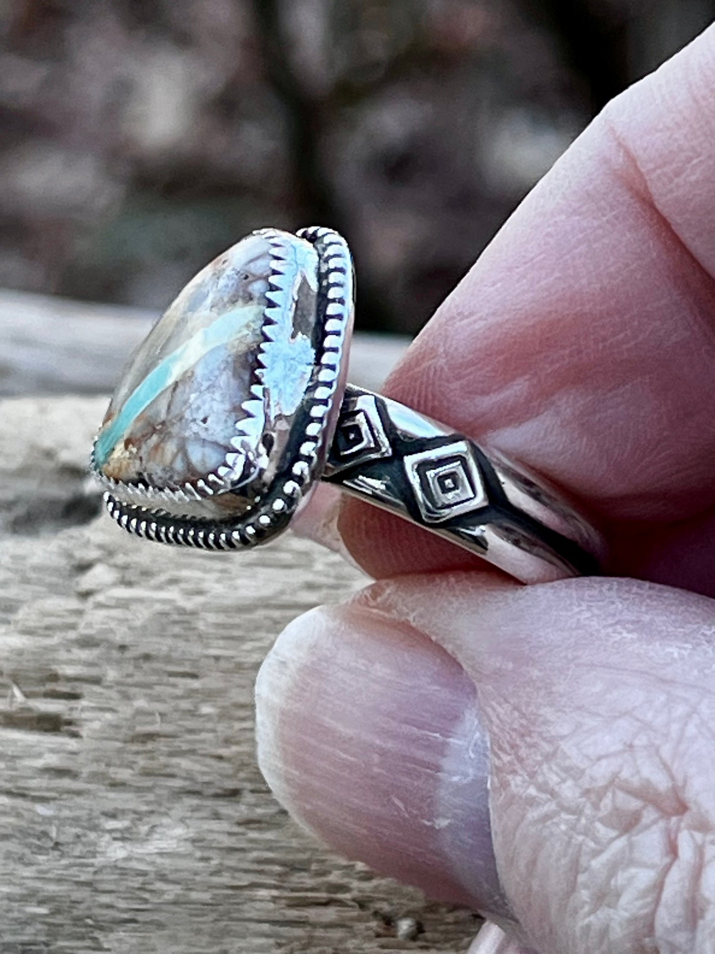 Pilot Mountain Turquoise ring Sz-9