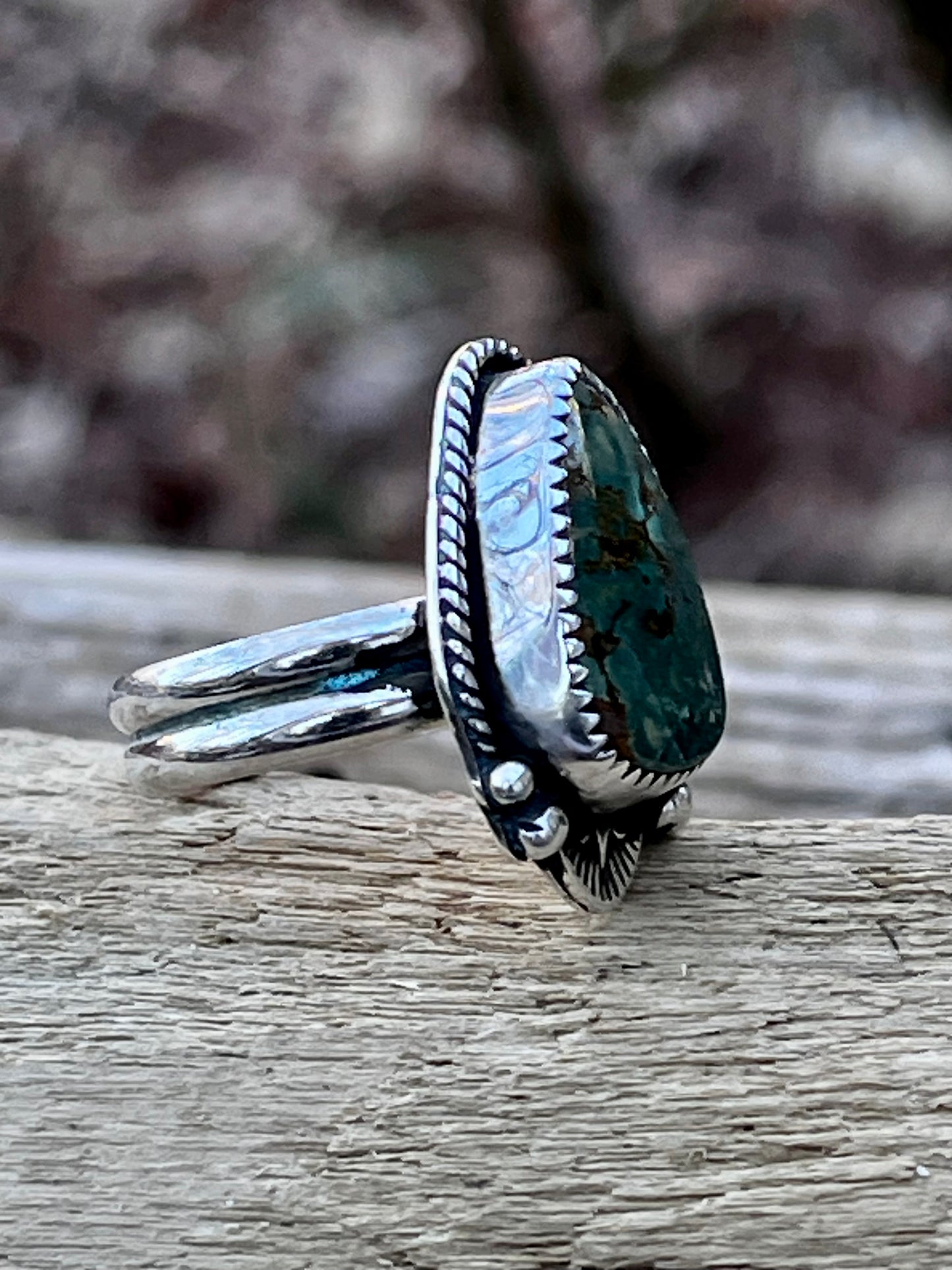 Pilot Mountain Turquoise ring Sz-7