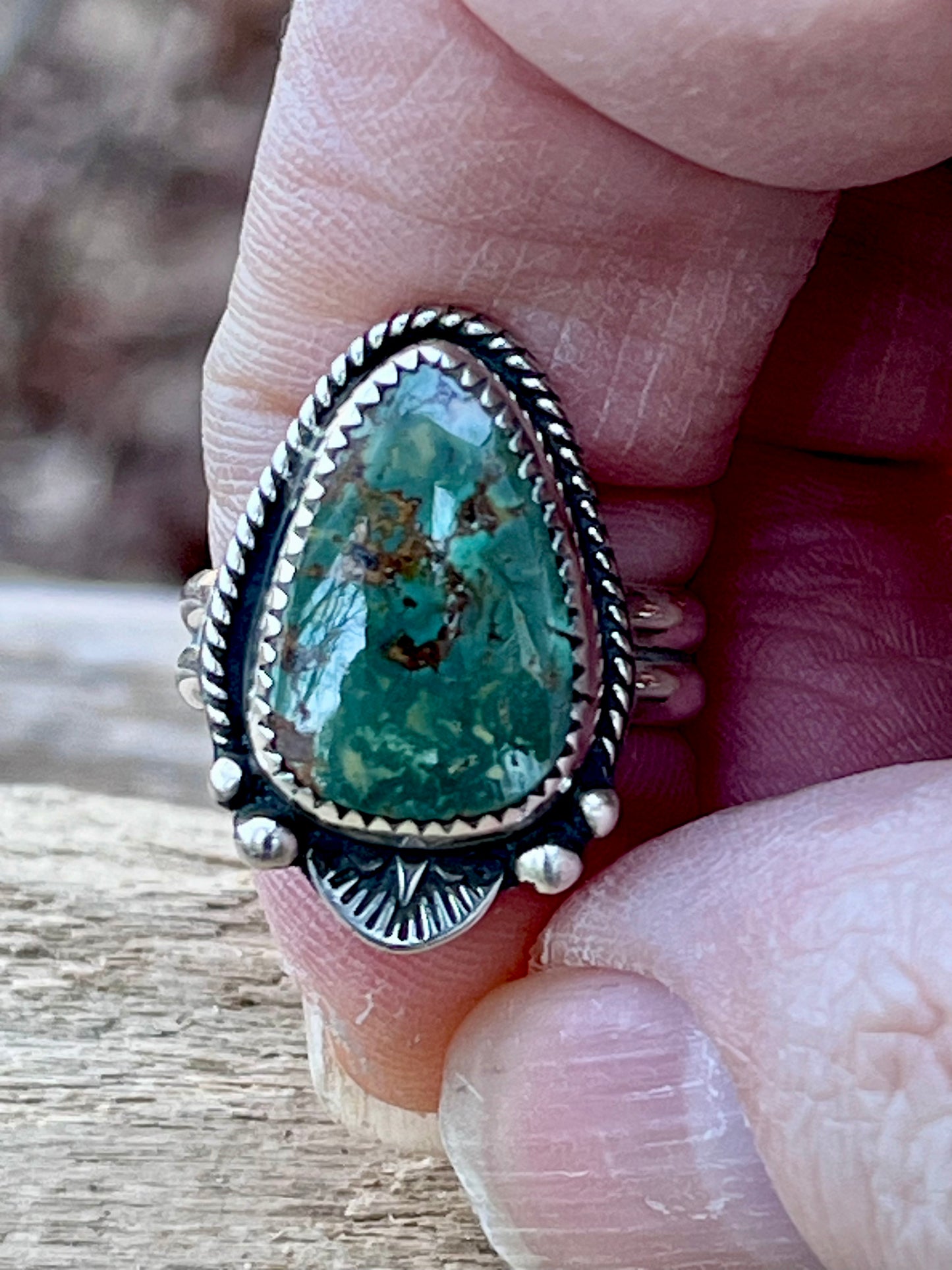 Pilot Mountain Turquoise ring Sz-7