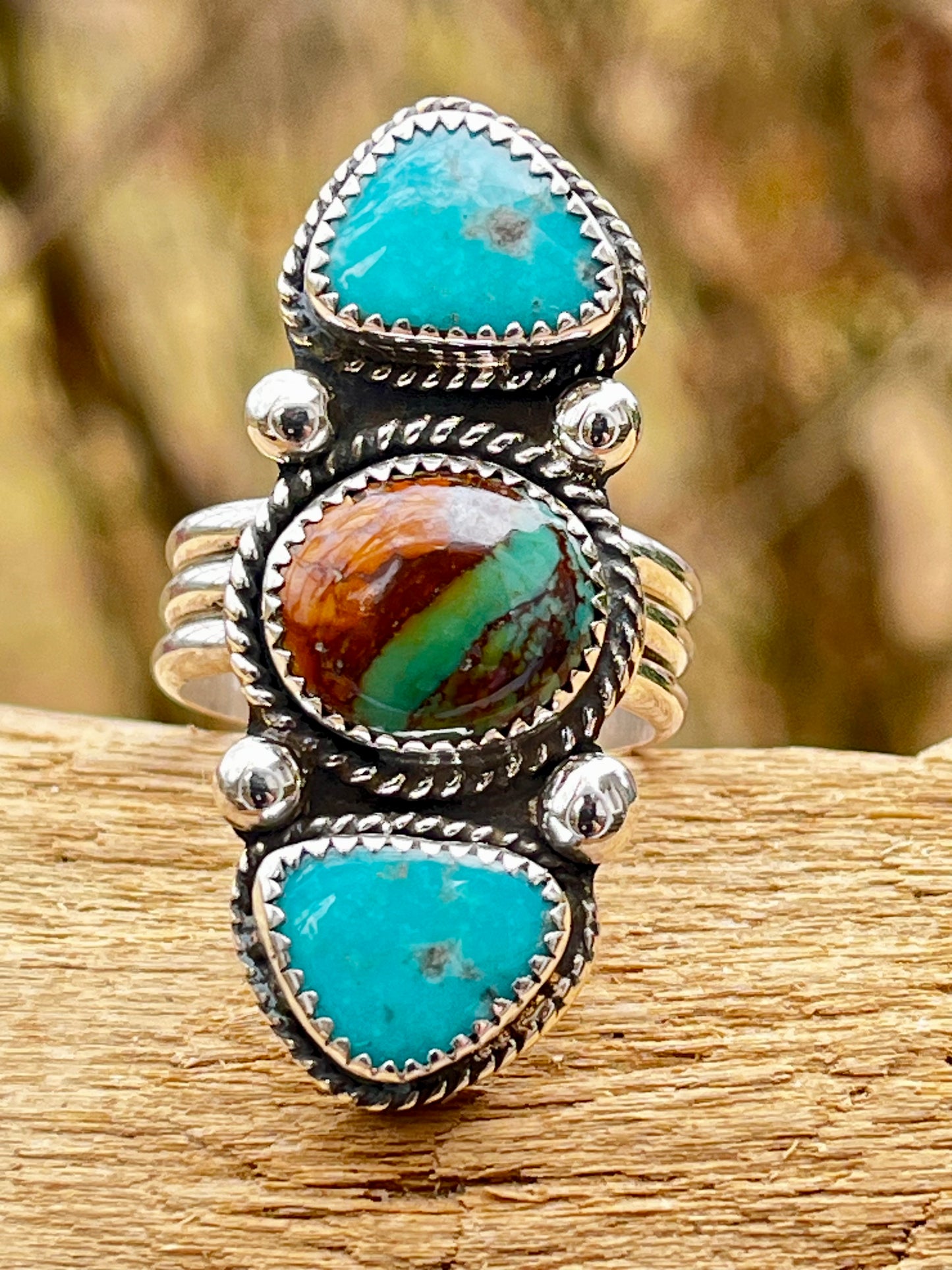 Royston Turquoise “big 3” ring-size 7