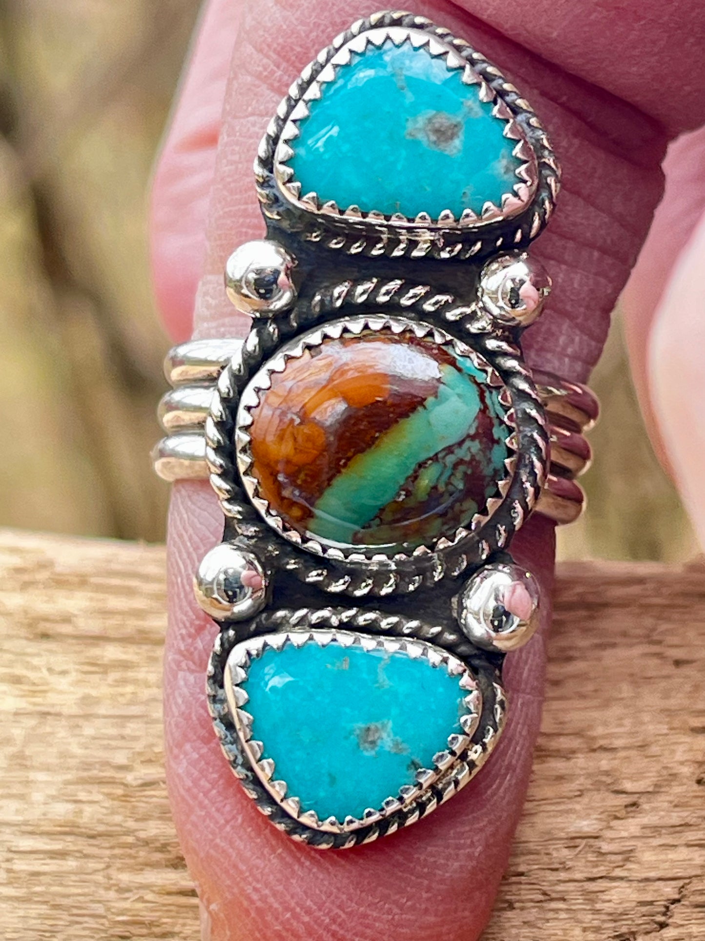 Royston Turquoise “big 3” ring-size 7