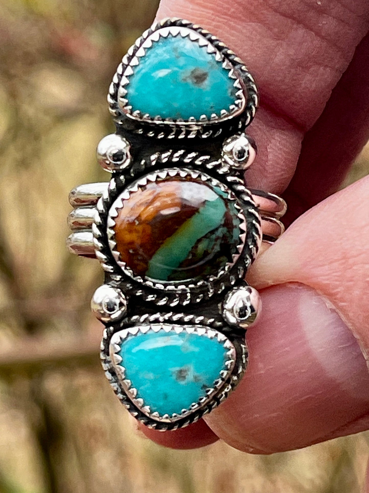 Royston Turquoise “big 3” ring-size 7