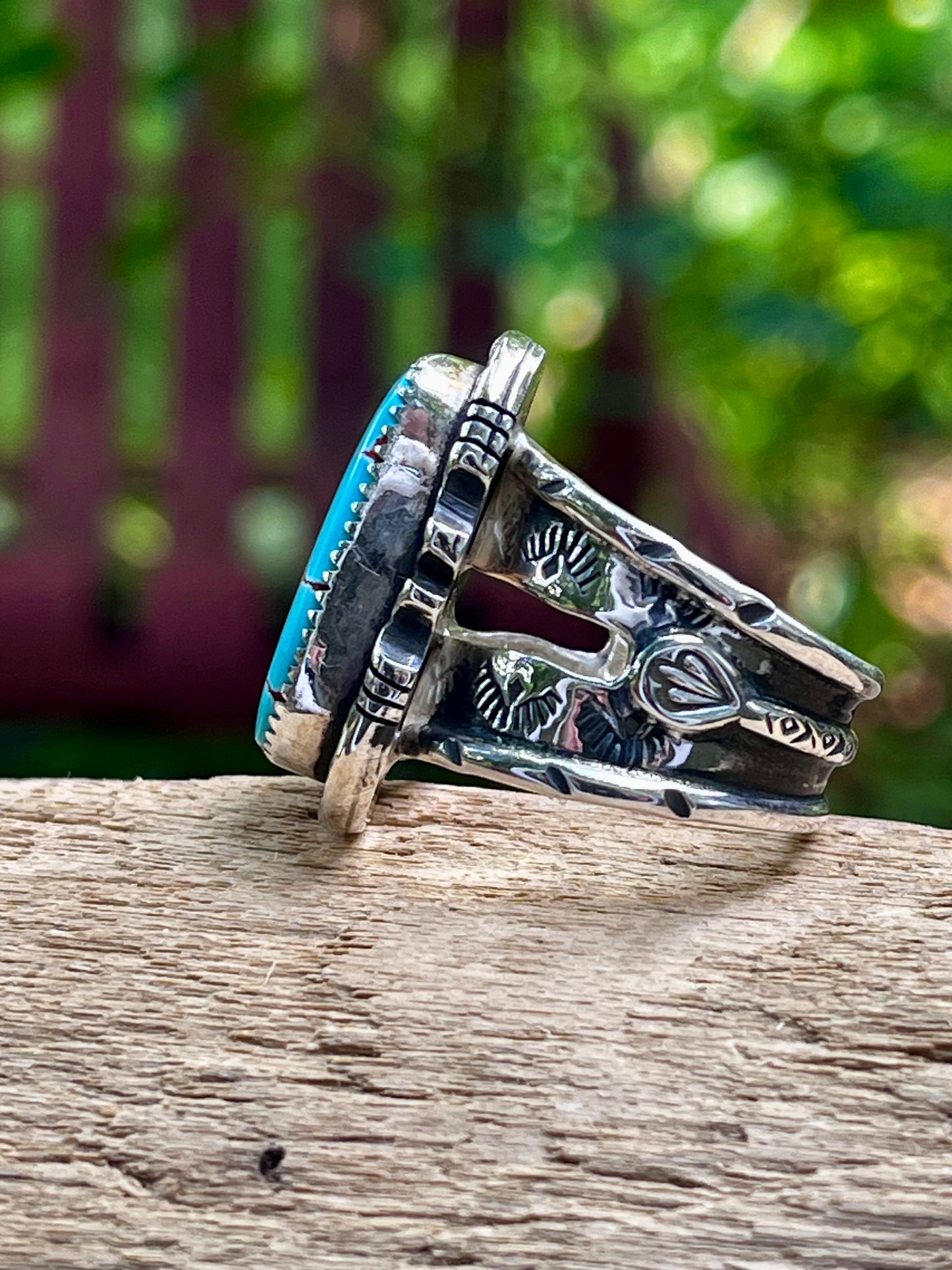Rare Natural high grade Darling Darlene Turquoise “The Darling Dream” statement ring Sz-9.5-9.75