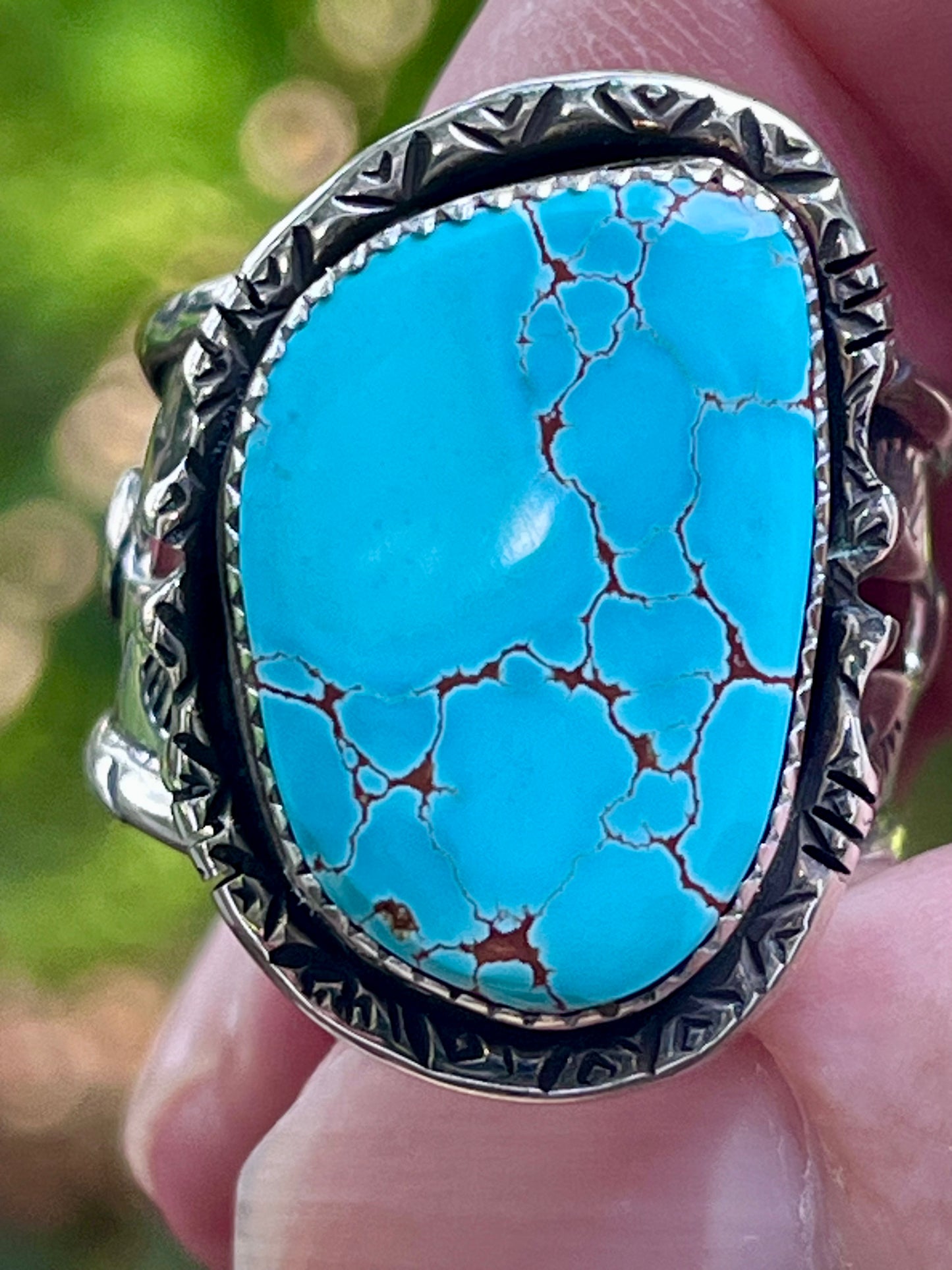 Rare Natural high grade Darling Darlene Turquoise “The Darling Dream” statement ring Sz-9.5-9.75
