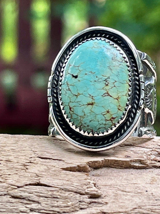 Blackjack Turquoise “Vibrations”statement ring Sz-9.75-10