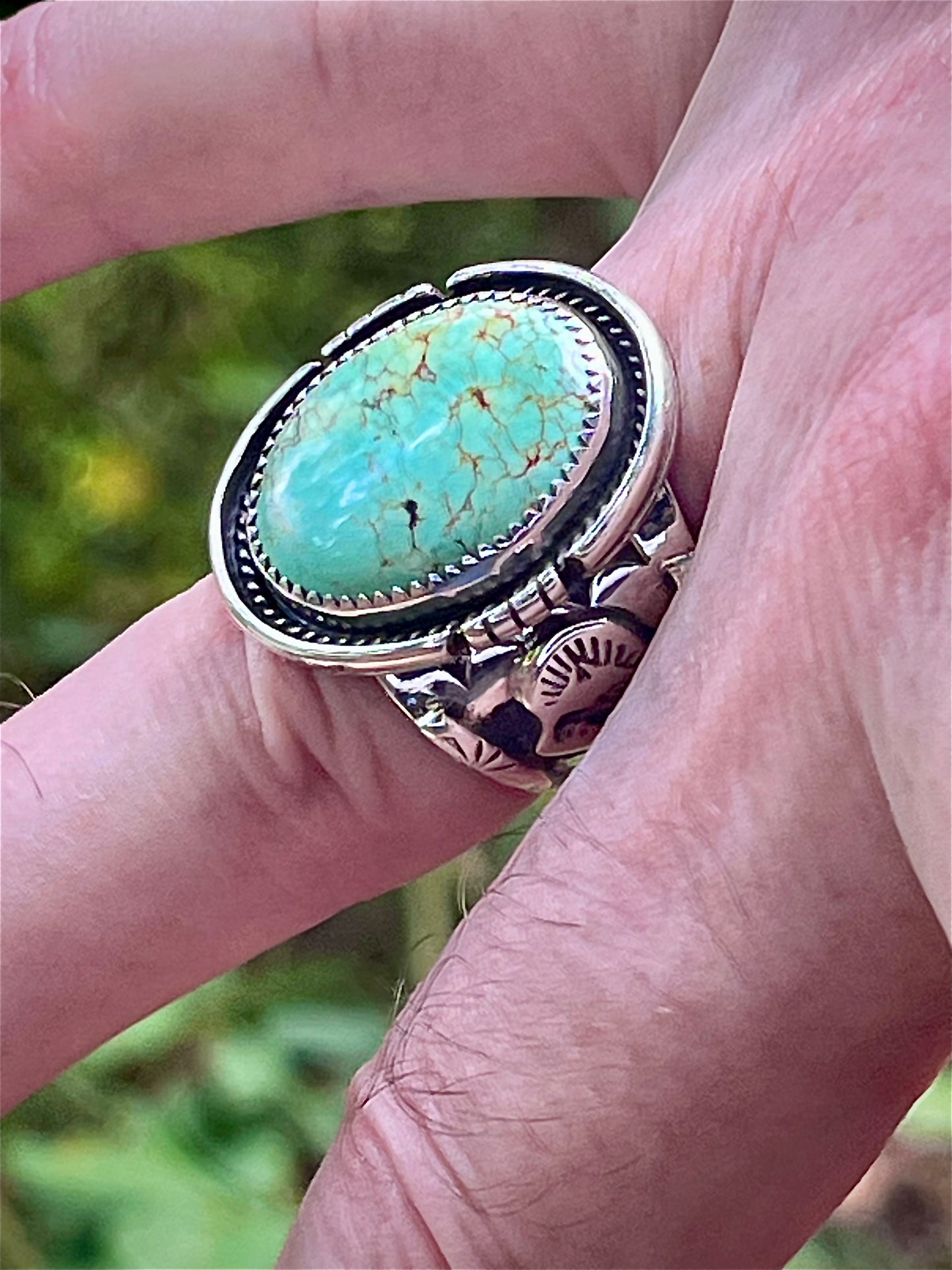 Blackjack Turquoise “Vibrations”statement ring Sz-9.75-10