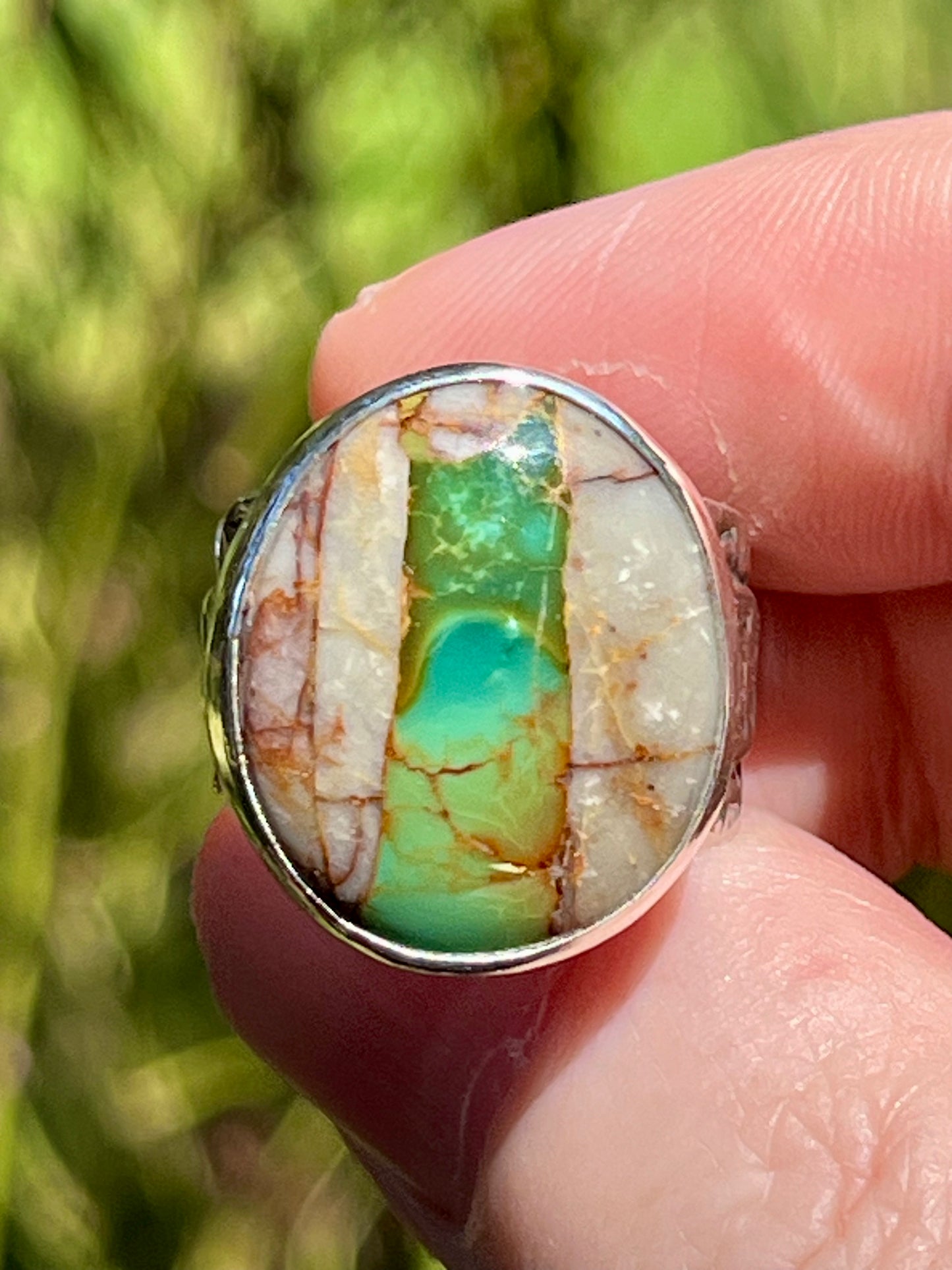 Handcrafted unique Royston Ribbon “The Enlightened Path” Ring size 8