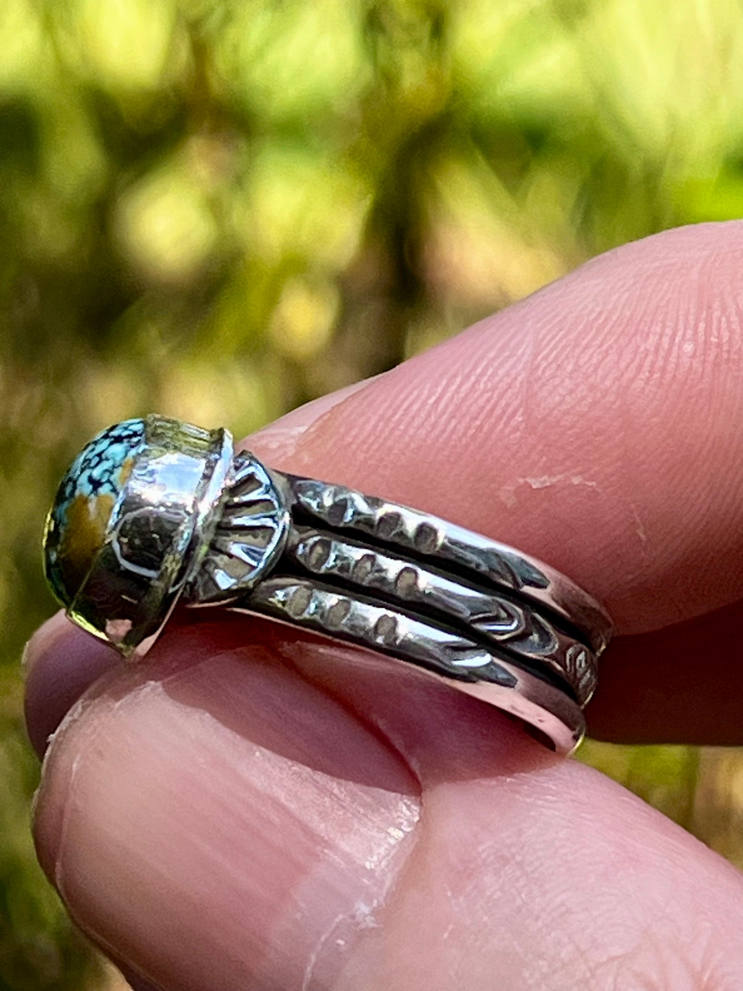 Blue Moon Turquoise “thicker stacker” Ring Size 8