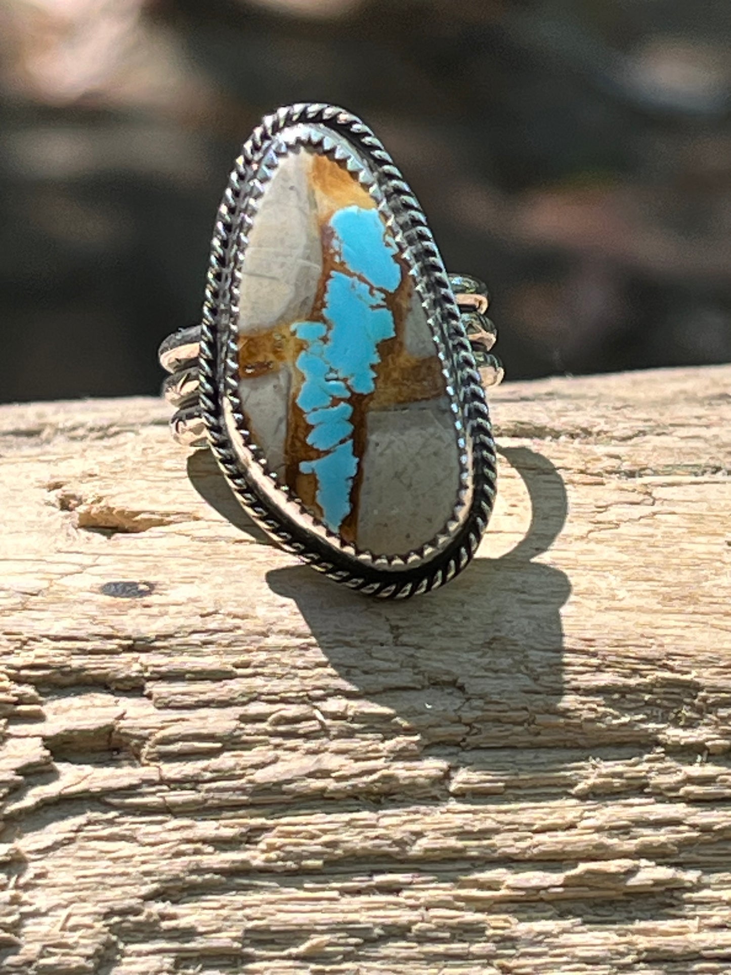 Royston Ribbon Turquoise Ring-size 7.5