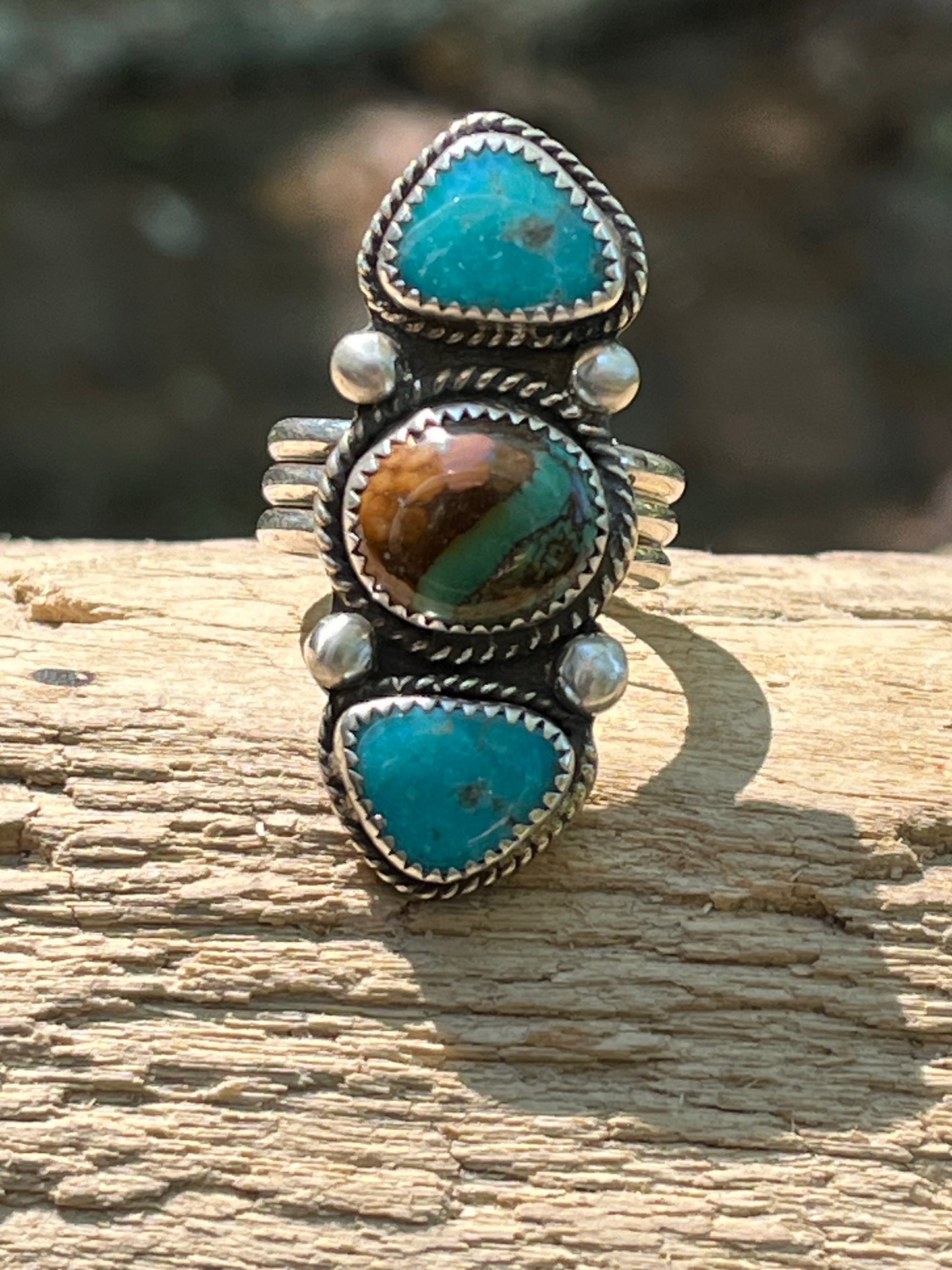 Royston Turquoise “big 3” ring-size 7