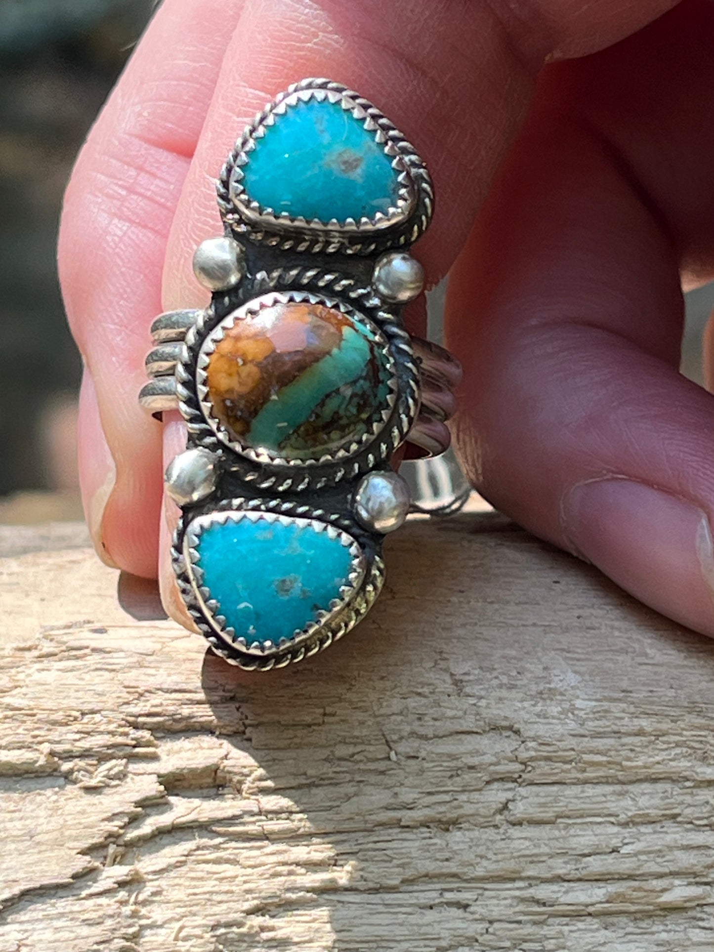 Royston Turquoise “big 3” ring-size 7