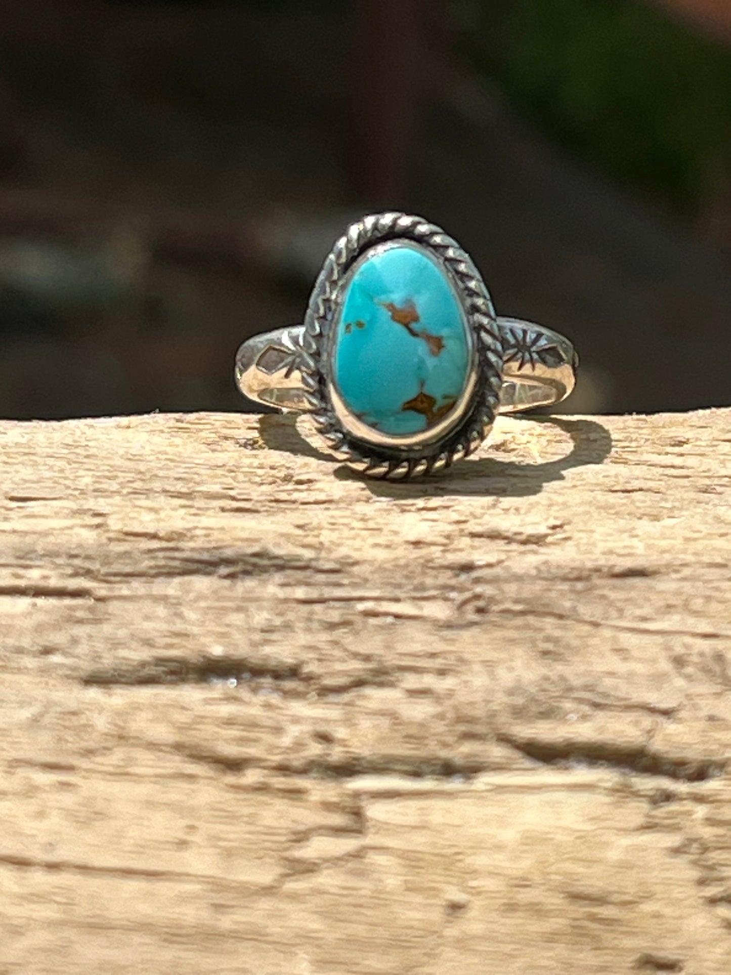 High grade Royston blue turquoise ring-size 7