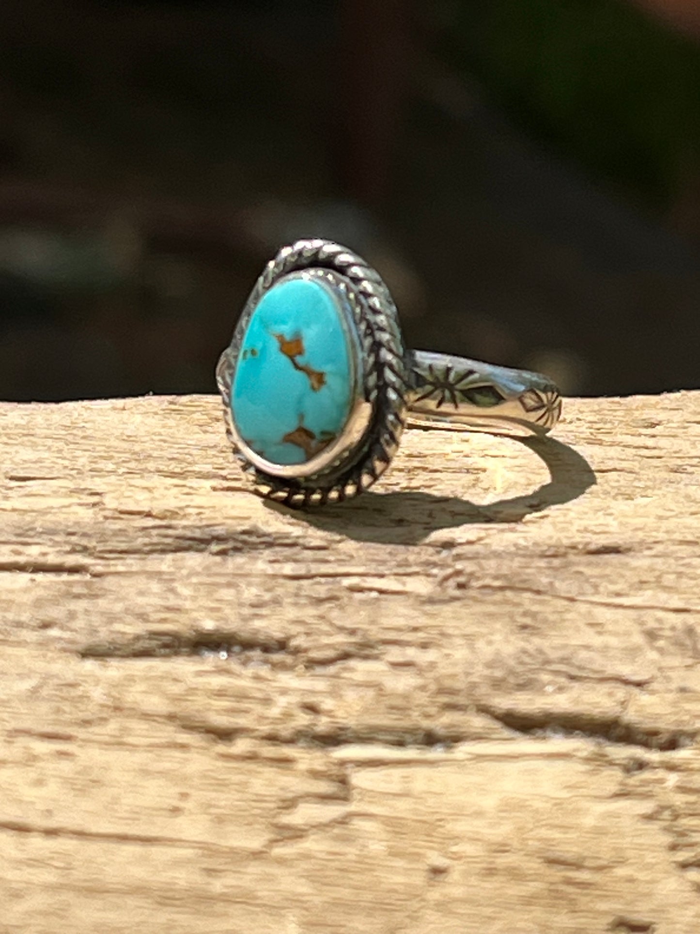 High grade Royston blue turquoise ring-size 7
