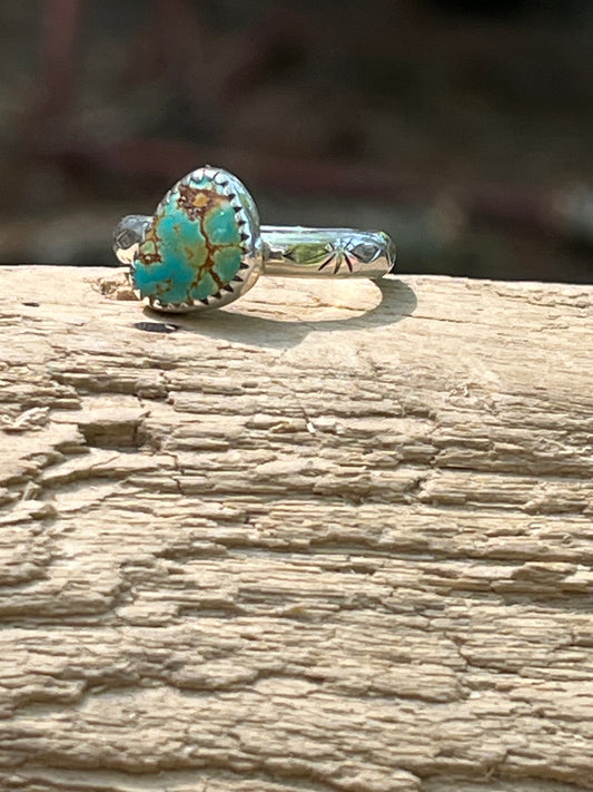 High grade rattlesnake turquoise ring-size 6