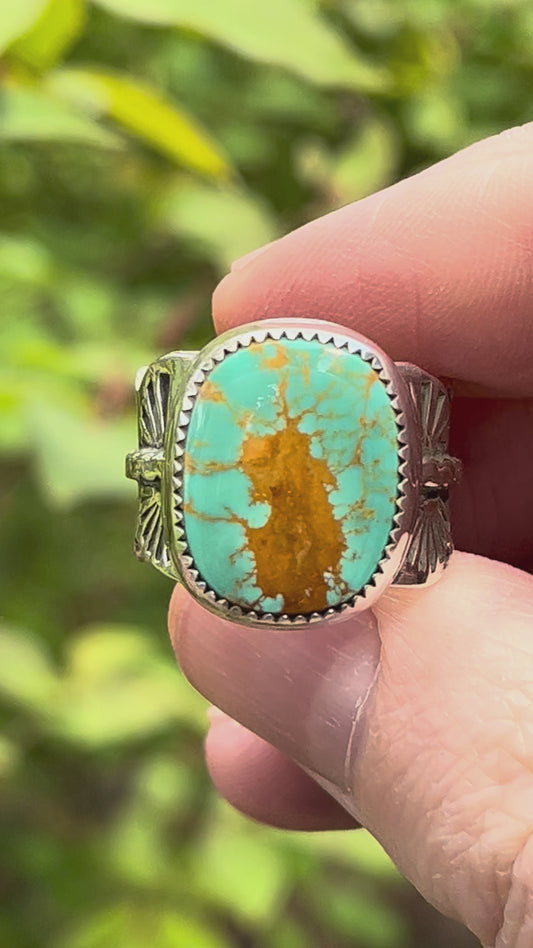 Royston Turquoise “the Statement” statement ring size 8.5