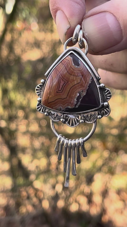 Handcrafted Dryhead Agate Pendant