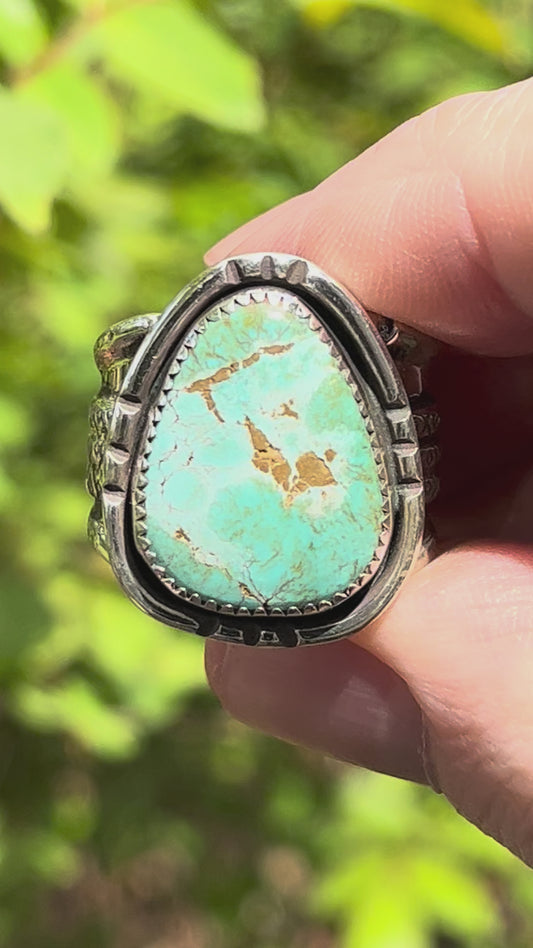 Natural Royston “the Wolf” statement ring size 10