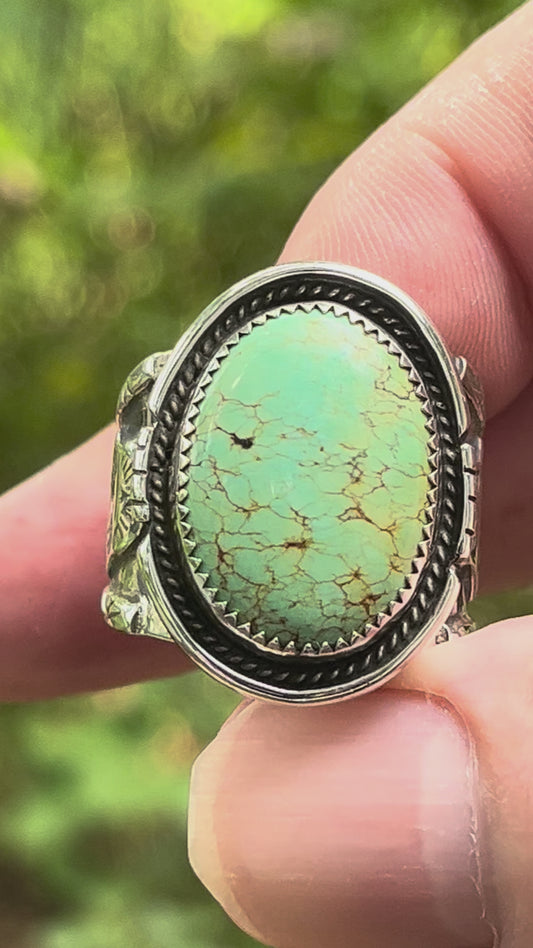 Blackjack Turquoise “Vibrations”statement ring Sz-9.75-10